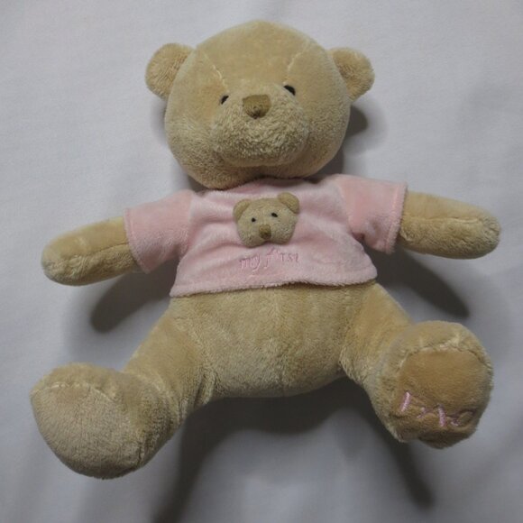 4/$14 FAO SCHWARZ MY FIRST TEDDY BEAR super soft VERY GOOD CONDITION pink - Picture 1 of 7